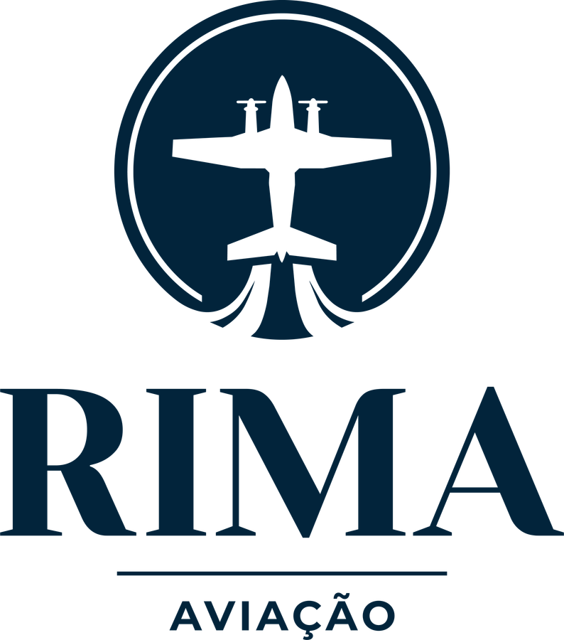 Logomarca vertical RIMA Aviações