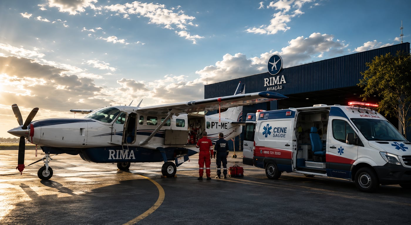 Referência fotográfica RIMA com aeronave em cenário externo