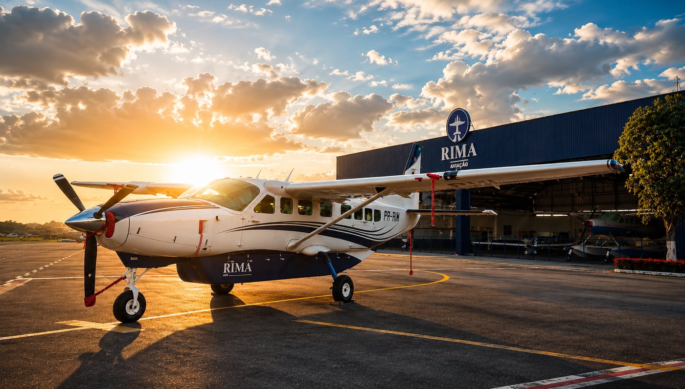 Referência fotográfica RIMA com aeronave e iluminação controlada
